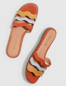 Madewell Joy Wavy Lizard Colorblock Slip On Sandales
