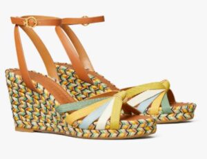 Espadrilles compensées multicolores Tory Burch