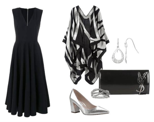 tenue de robe midi noire