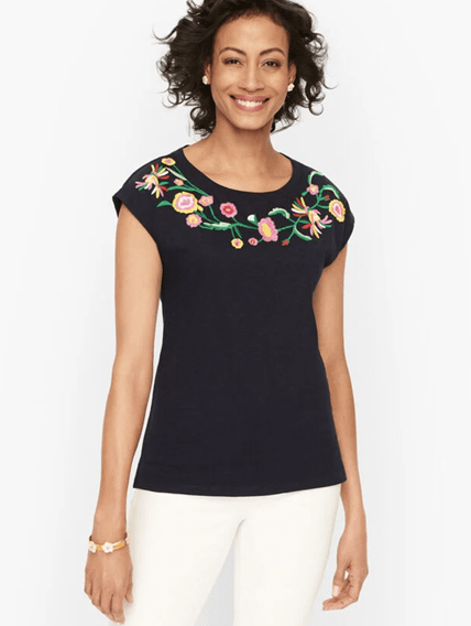 chemise à broderies talbots