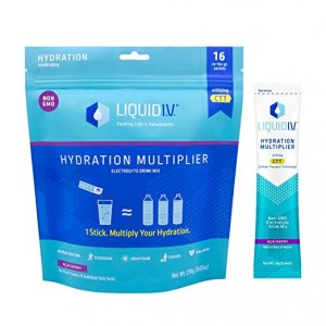 Multiplicateur d'hydratation liquide IV - Poudre d'électrolyte avec sachets à ouverture facile 16ct