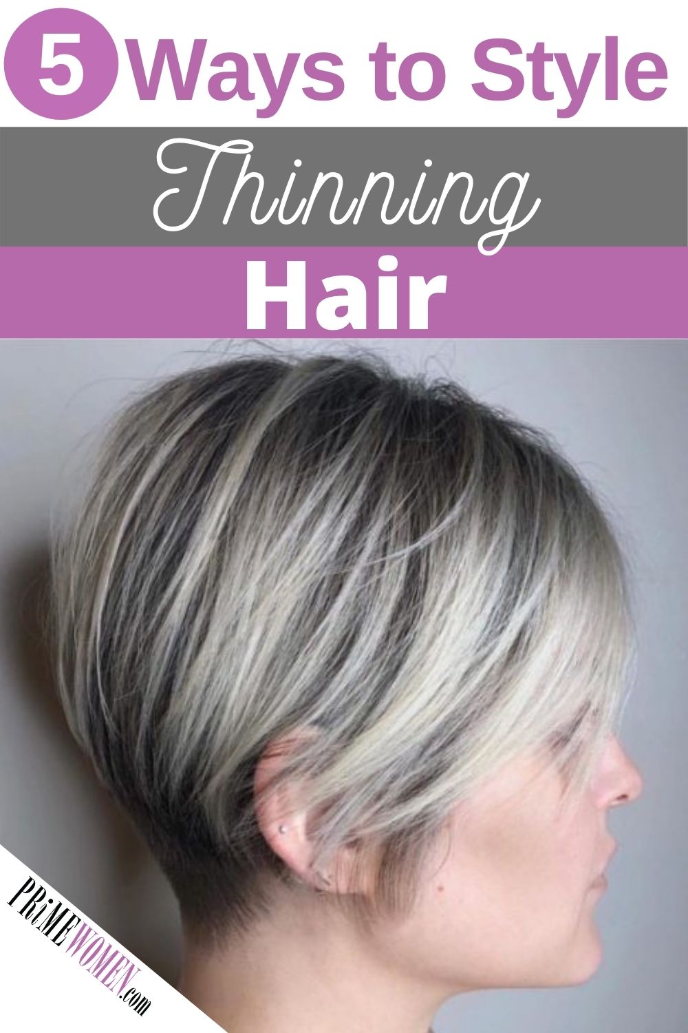 5 façons de coiffer les cheveux clairsemés